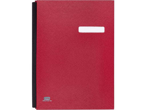 Elba 41403 Signature Book, 20 Compartments, PVC Cover, Red - Altimus
