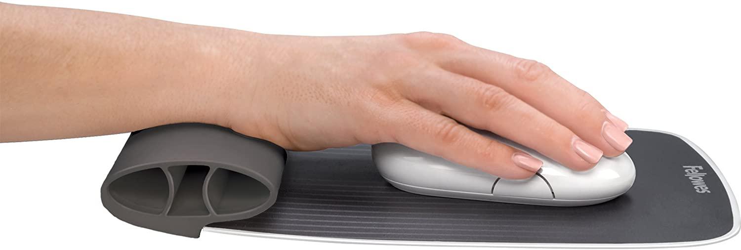 Fellowes I-Spire Series Mouse Pad with Wrist Rocker, Black - Altimus