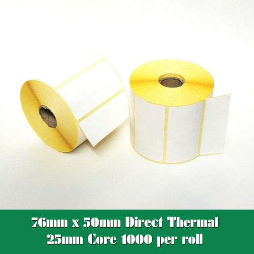 Direct Thermal Labels 76mm X 50mm, 25mm core, (1000 labels-roll) - Altimus