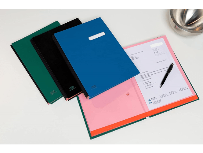 Elba 41403 Signature Book, 20 Compartments, PVC Cover, Green - Altimus