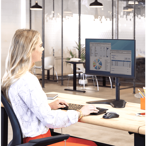 Fellowes Professional Series Freestanding Single Monitor Arm (8049601) - Altimus