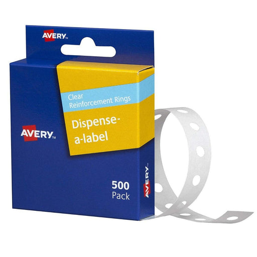 Avery 43409 Reinforcement Rings, 13mm, 500 Labels - Clear - Altimus