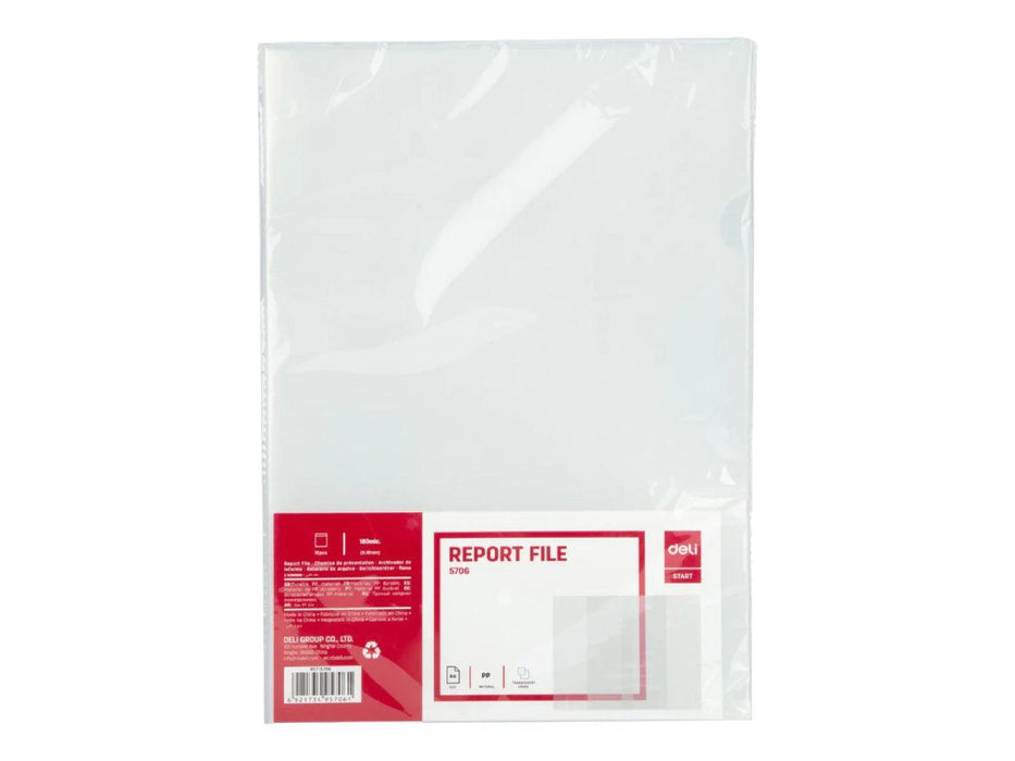 Deli Clear L-Folder A4, 10/pack, Clear