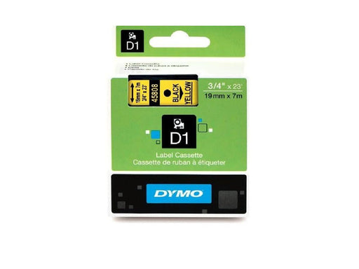 Dymo 45808, D1 Tape,19mm x 7m, Black on Yellow - Altimus