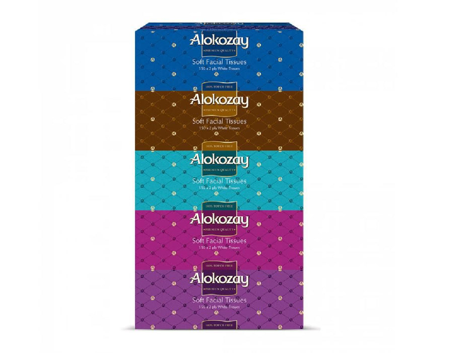 Alokozay Soft Facial Tissues 150 X 2 Ply, 5pcs/pack - Altimus