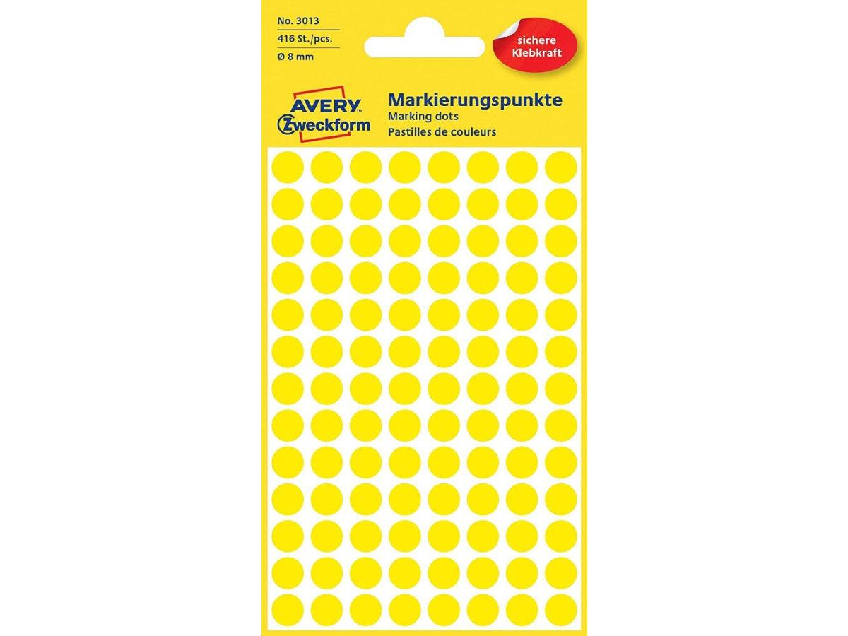 Avery Marking Labels Dots 8 mm Yellow 416/pack - Altimus