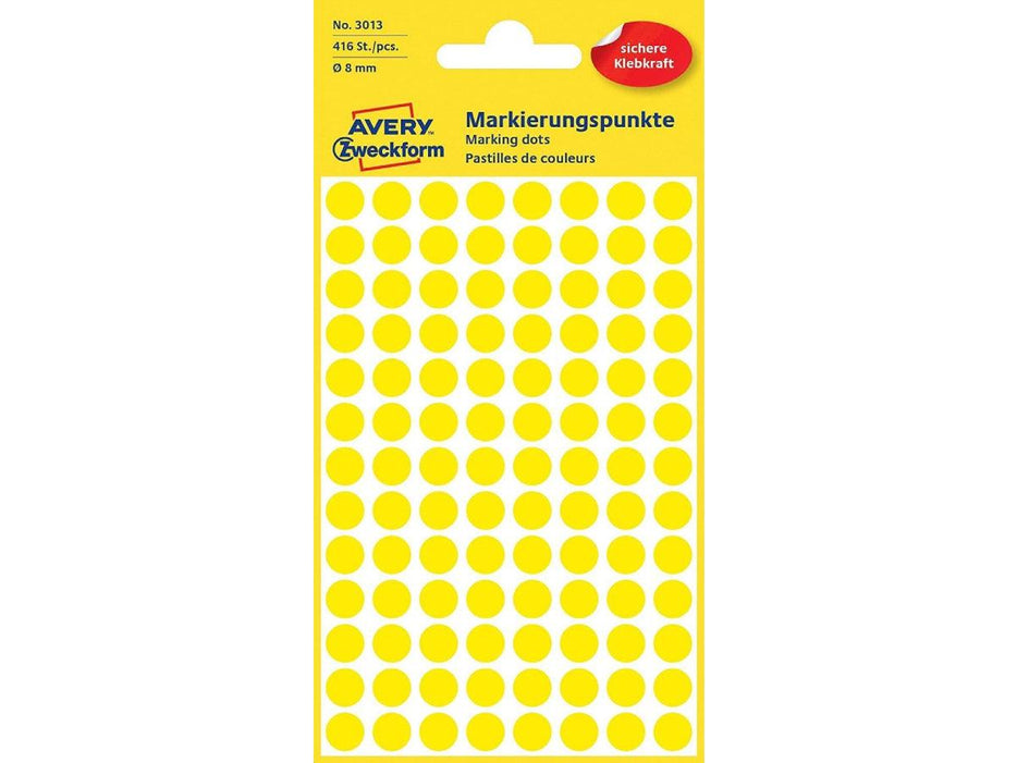 Avery Marking Labels Dots 8 mm Yellow 416/pack - Altimus