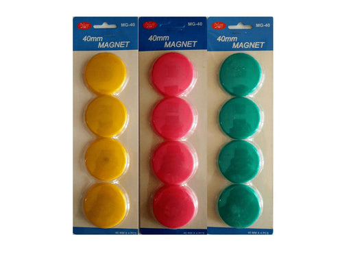 Deluxe Magnetic Button 4cm, 4-pack Assorted Colors - Altimus