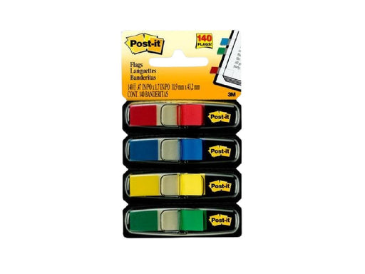 3M Post-It Flags Small Size 4 Standard Colors 683-4 0.47IN X 1.7IN - Altimus
