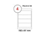 Multi Purpose Labels 192 X 61mm, 100Sheets-Box (FSLA4-6-100) - Altimus