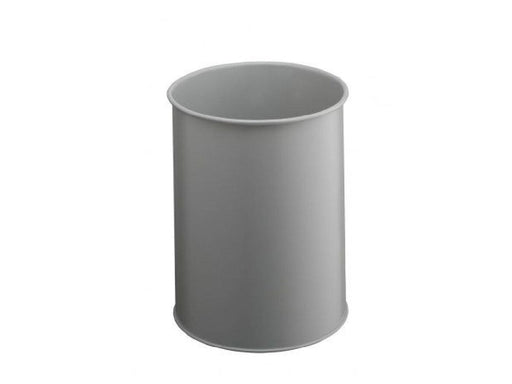 Durable Waste Basket Metal Round, 15 litres, Grey - Altimus