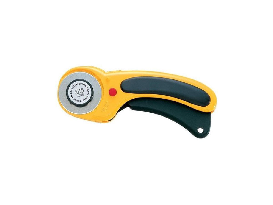 Olfa Deluxe Ergonomic Rotary Cutter, Yellow and Black [OL-RTY-2-DX] - Altimus
