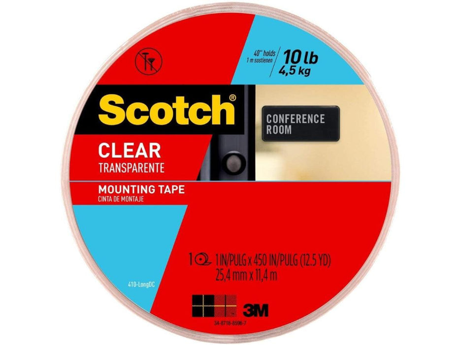3M Scotch Long Clear Mounting Tape 1"X450" 410-LongDC - Altimus