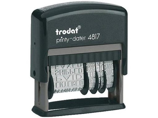 Trodat 4817 Date Stamp with 12 Changeable Messages - Blue - Altimus