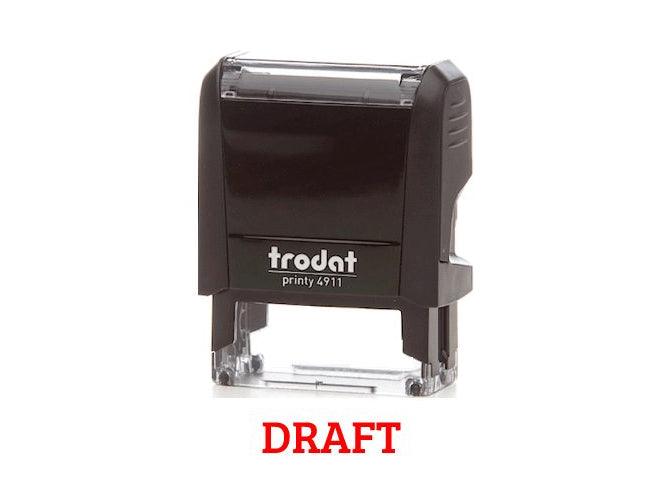 Trodat Printy 4911 Stamp "Draft" Red - Altimus