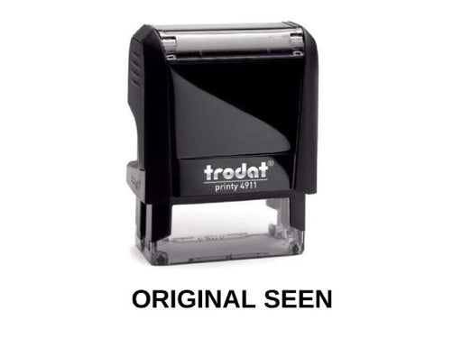 Trodat Printy 4911 Stamp "ORIGINAL SEEN" - Black - Altimus