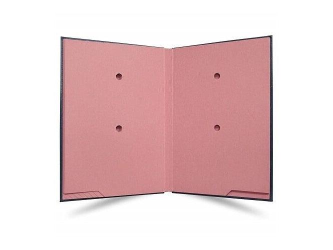 Signature Book, Italian PU Material Cover without Window, 18 Sheets with Gift Box, Blue Color, 240 x 340 mm (FSCL18-PU) - Altimus