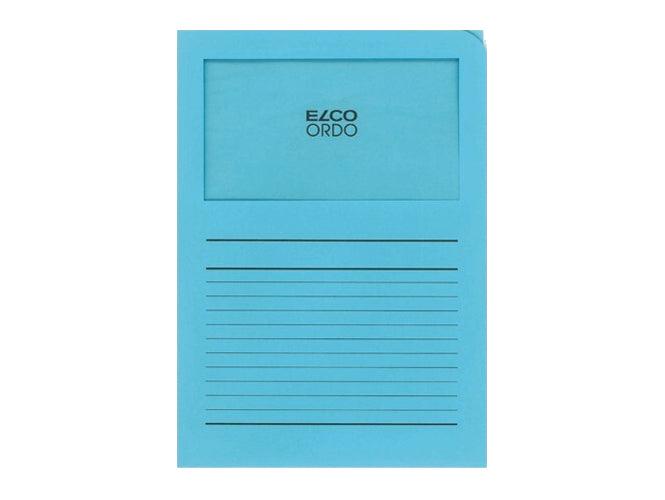 Elco Ordo Classico, L Paper Folder with Window, 5/pack, Blue - Altimus
