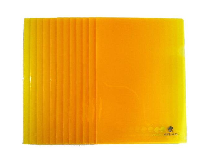 Atlas Clear L Folder F/S, 12/pack, Yellow - Altimus