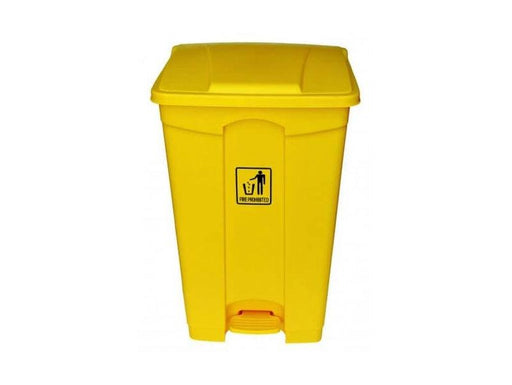Chemex Garbage Bin Plastic With Pedal, 87 Liters, Yellow - Altimus