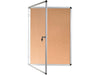 Lockable Cork Notice Board, 67cm x 50cm Indoor Cork with Door - Altimus