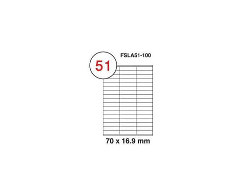 Multi Purpose Labels 70x16.9mm 100sheets/box (FSLA51-100) - Altimus