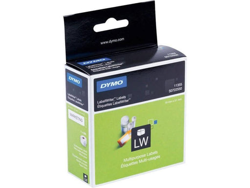 DYMO (11355) Multipurpose Labels, White Paper, 51 x 19 mm, [500 Labels/Roll] - Altimus