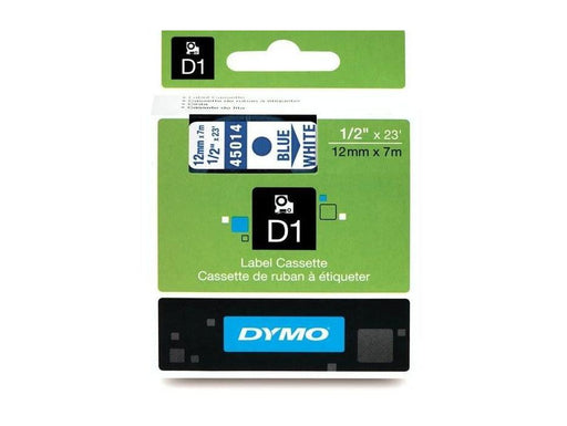 Dymo 45014, D1 Tape,12mm x 7m, Blue on White - Altimus