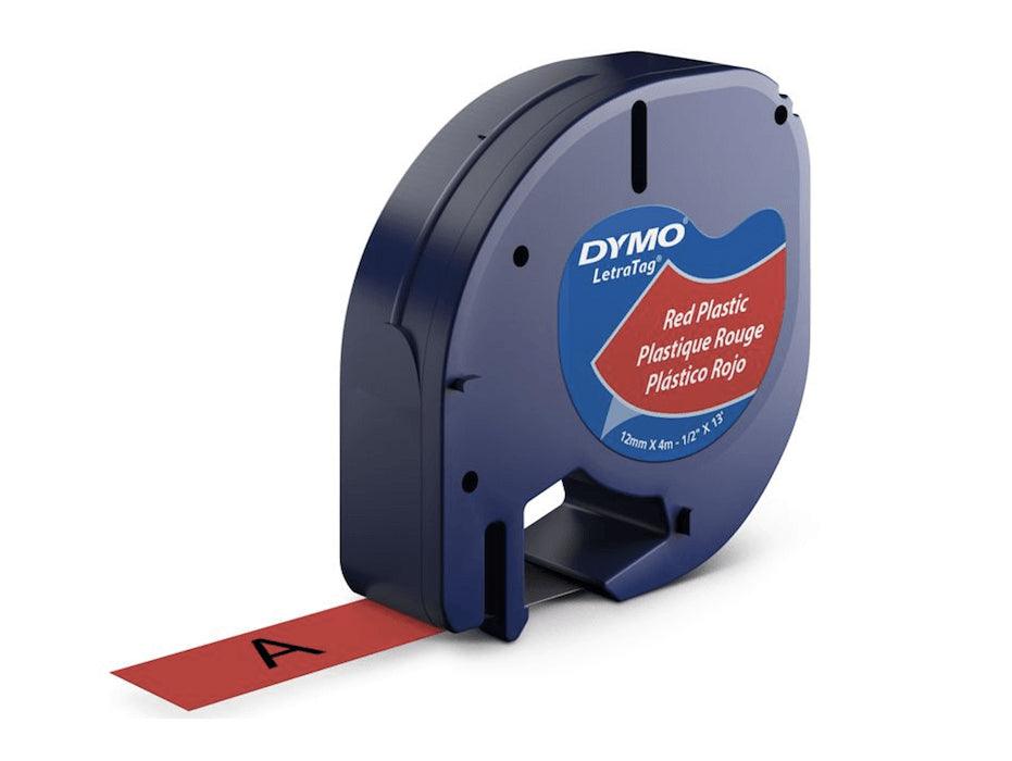 Dymo LetraTag Plastic Tape, 12mm X 4m, [Red - 91203] - Altimus