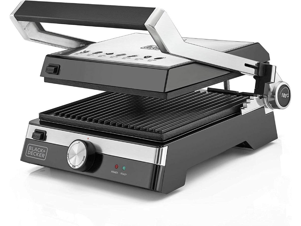 Black+Decker 2000W Family Health Grill, Black/Silver, Cg2000-B5 - Altimus