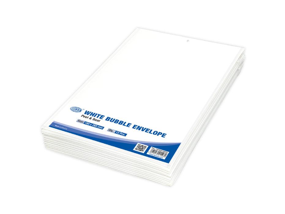 White Bubble Envelopes, 180 x 265mm, 12pcs/pack (FSAEW180265) - Altimus