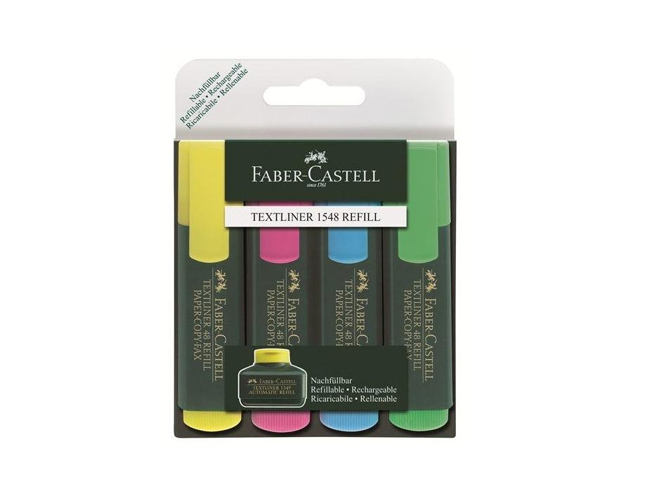 Faber Castell Highlighter, Assorted, 4/pack