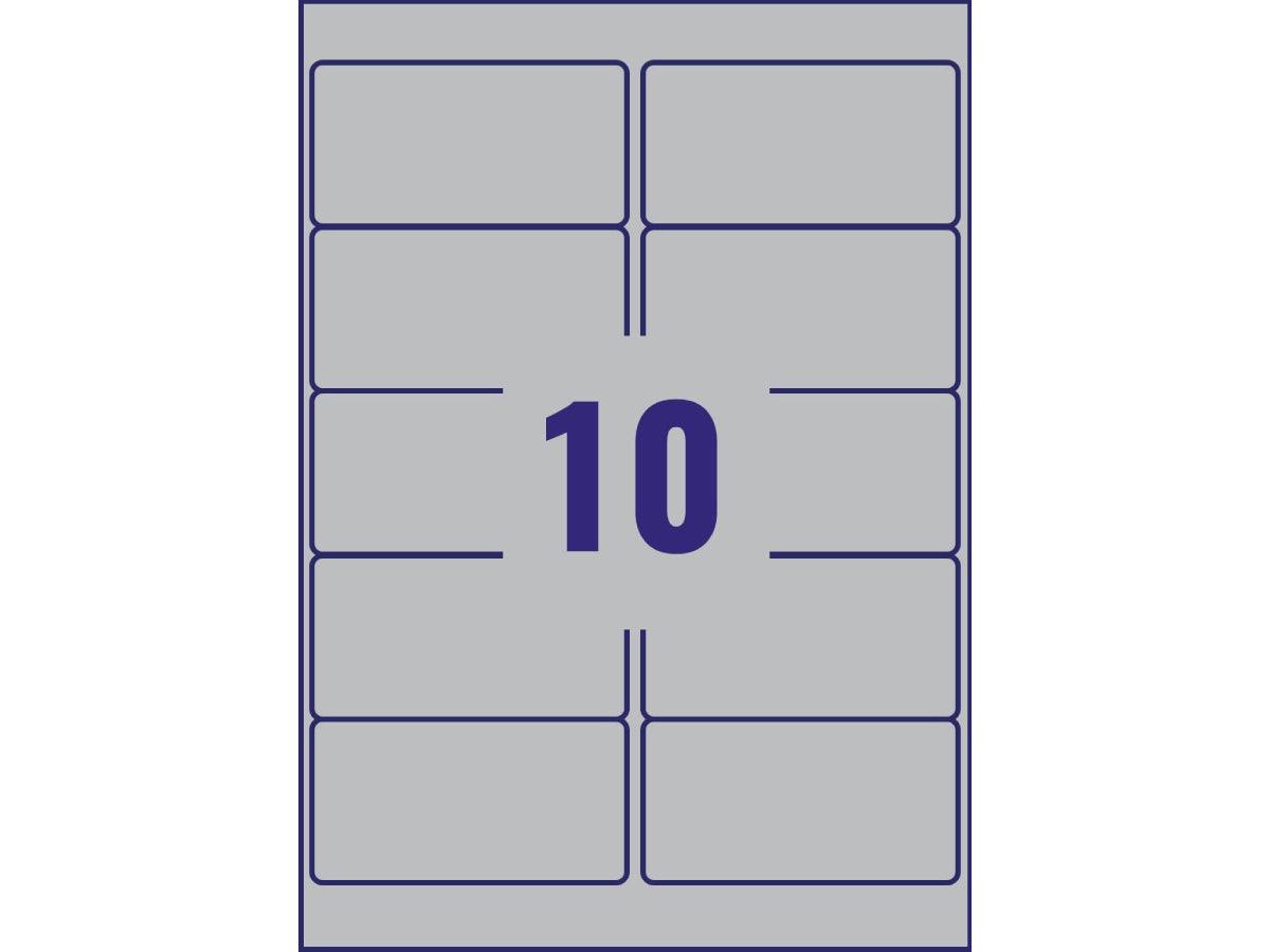 Avery L6012-20 Extra Strong Adhesive Silver Heavy Duty, 10labels/sheet, 20Sheets/pack - Altimus