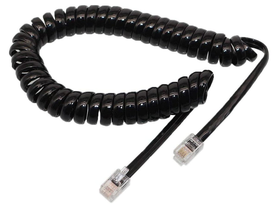 Spiral Telephone Cable (Black, 1m) - Altimus