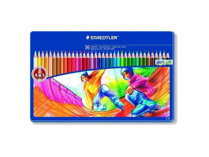 Staedtler 145 Coloured Pencils in Motif Tin, Assorted (Set of 36) - Altimus