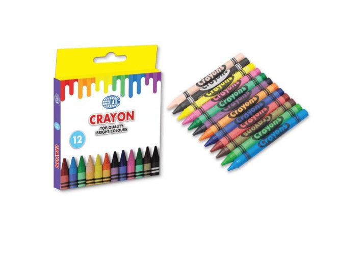 12 Colours Crayon 8cm x 90mm (FSCR102) - Altimus