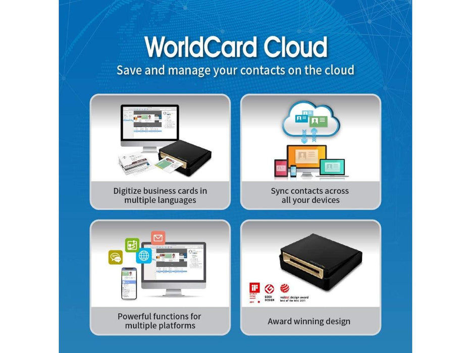 PenPower WorldCard Cloud Business Card Scanner for Window/Mac/Smartphone - Altimus