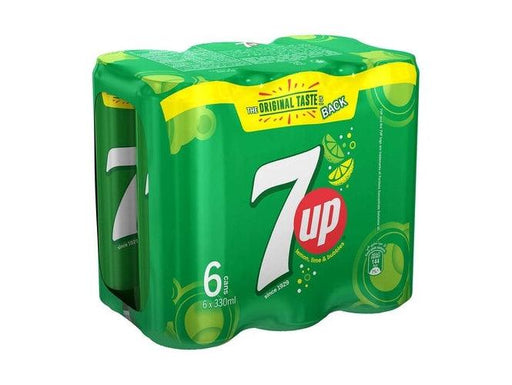 7Up Original Carbonated Soft Drink 330ml Pack of 6 - Altimus