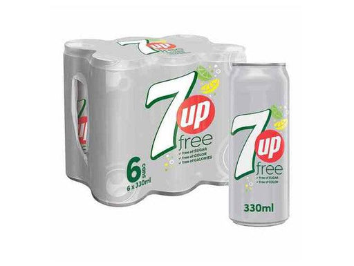 7Up Free Carbonated Soft Drink Cans 330ml Pack 6 - Altimus
