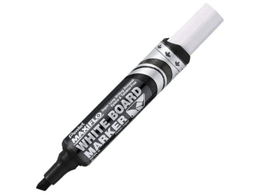 Pentel MWL6 Maxiflo Chisel Tip White Board Marker, Black - Altimus