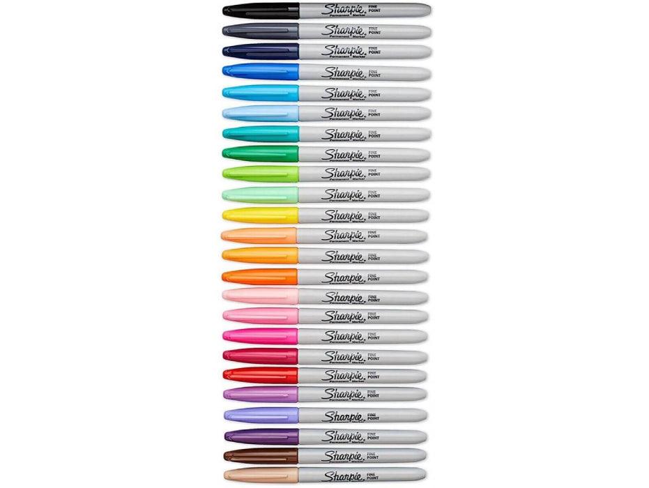 Sharpie Fine Point Permanent Marker - Assorted Colours, (Pack of 24) - Altimus