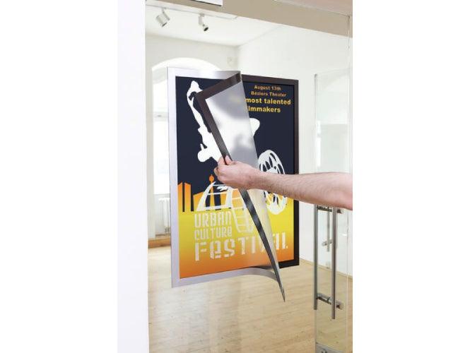 Durable DURAFRAME Poster, Self-Adhesive Magnetic Frame A2, Silver - Altimus