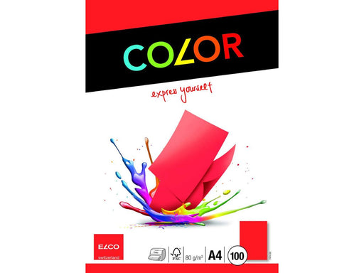 Elco A4 Office Color Paper, 80gsm, 100 Sheets - Red - Altimus
