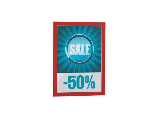 Durable Duraframe, Self-Adhesive Magnetic Frame A4, 2/pack, Red - Altimus