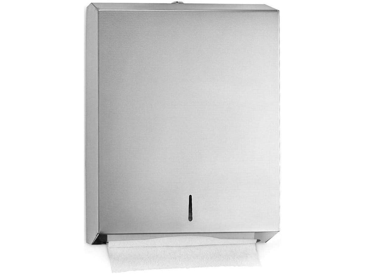 C-Fold - Interfold Stainless Steel Tissue Dispenser, 370x100x280mm (BQ210) - Altimus