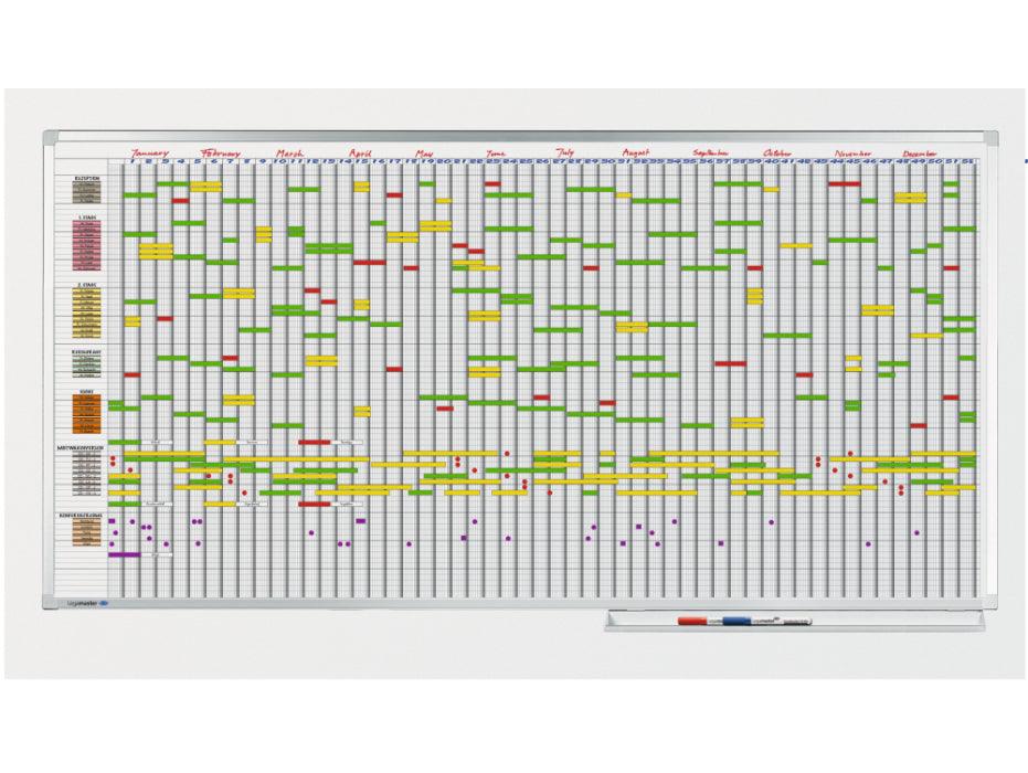 Legamaster PROFESSIONAL year planner 75 items 100x200cm Ref: 7-405000 - Altimus
