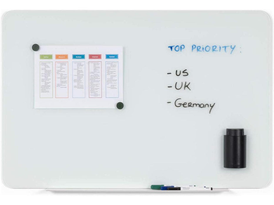 Bi-Office Magnetic Glass Board 60X90 White - GL070101 - Altimus