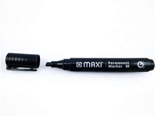 Maxi Permanent Marker Chisel Tip Black 10pcs/box - Altimus