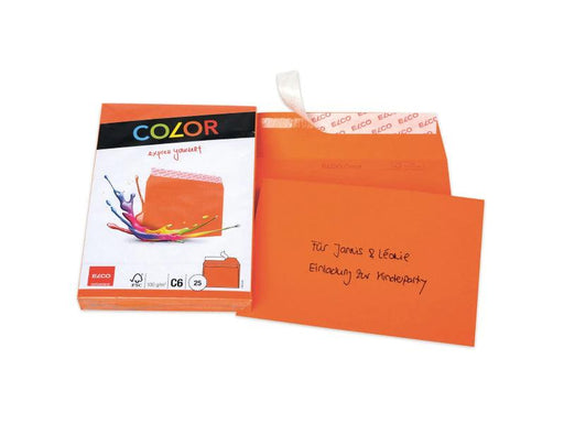 Elco C6 Envelope with Adhesive Closure, 100gsm, 25pcs/pack - Orange - Altimus