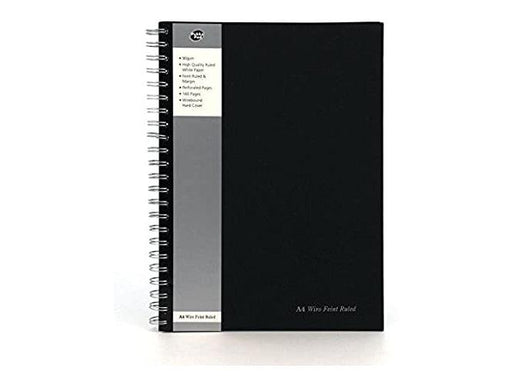Pukka Pad A4 Wirebound Manuscript Book Black SBWRULA4    - Altimus